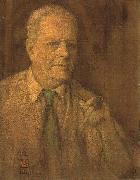 Charles W. Bartlett, Watercolor self-portrait of Charles W. Bartlett, 1933, private collection